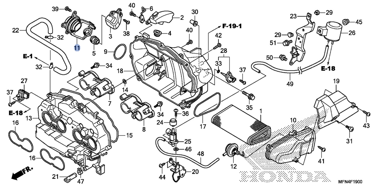 Honda OEM part 17236-MFG-D02