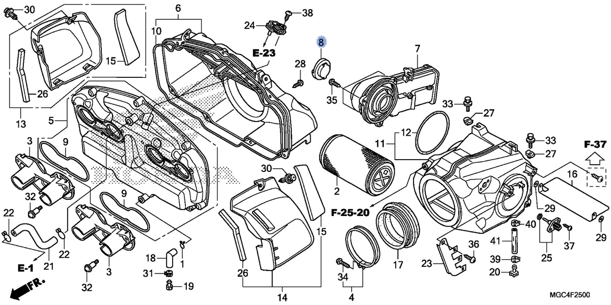 Honda OEM part 17236-MGC-D30