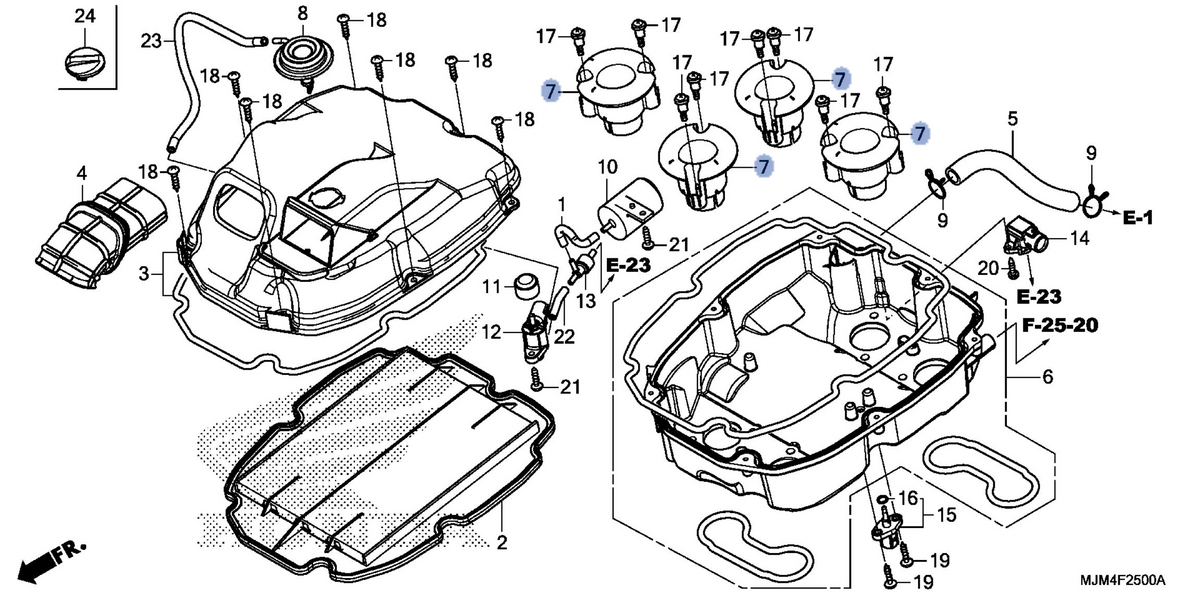 Honda OEM part 17236-MJM-D00
