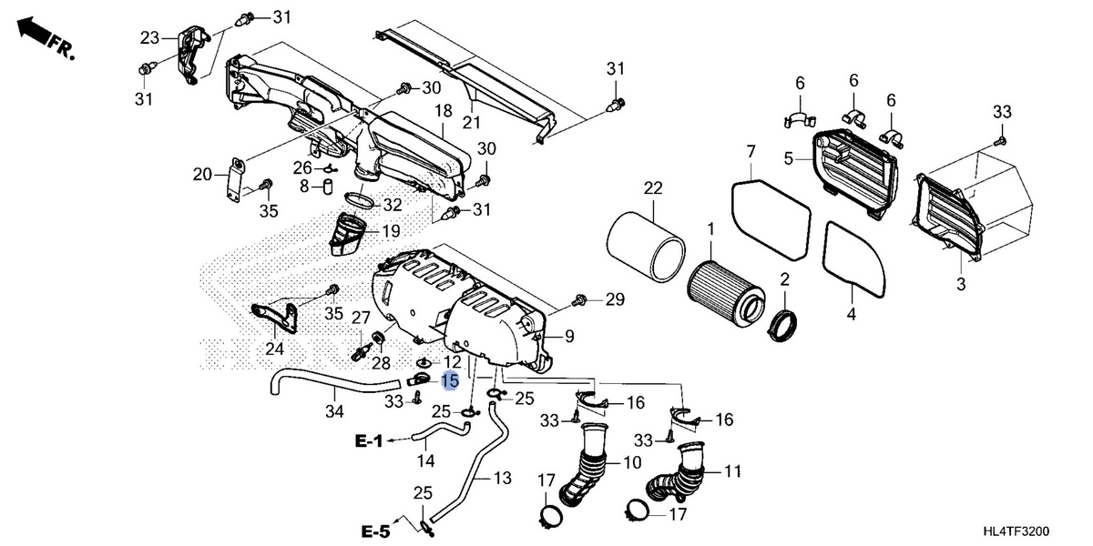 Honda OEM part 17237-HL4-B70