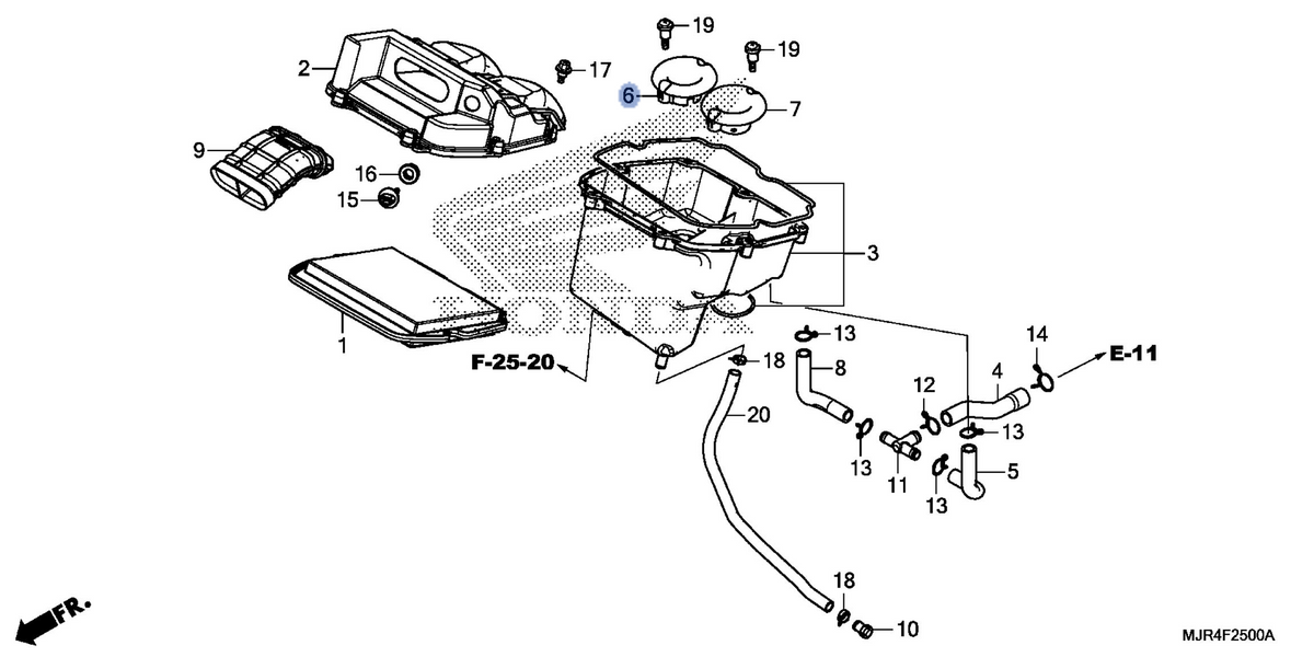 Honda OEM part 17237-MCA-013