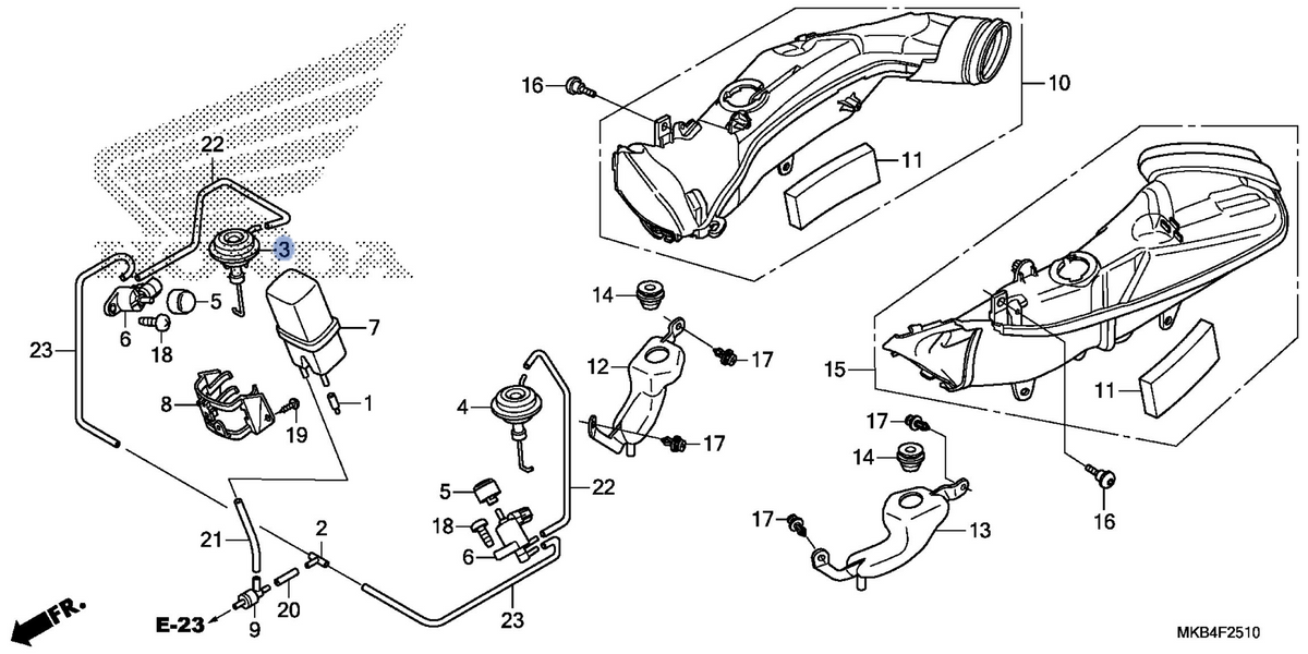 Honda OEM part 17238-MGP-D01