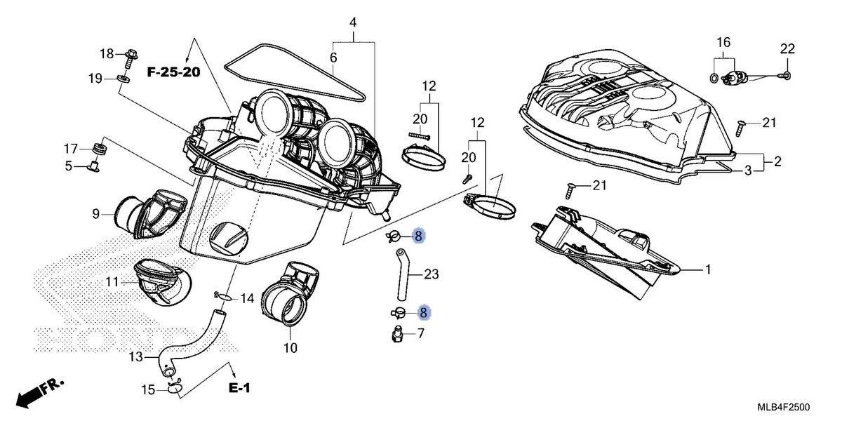 Honda OEM part 17238-MGS-D30