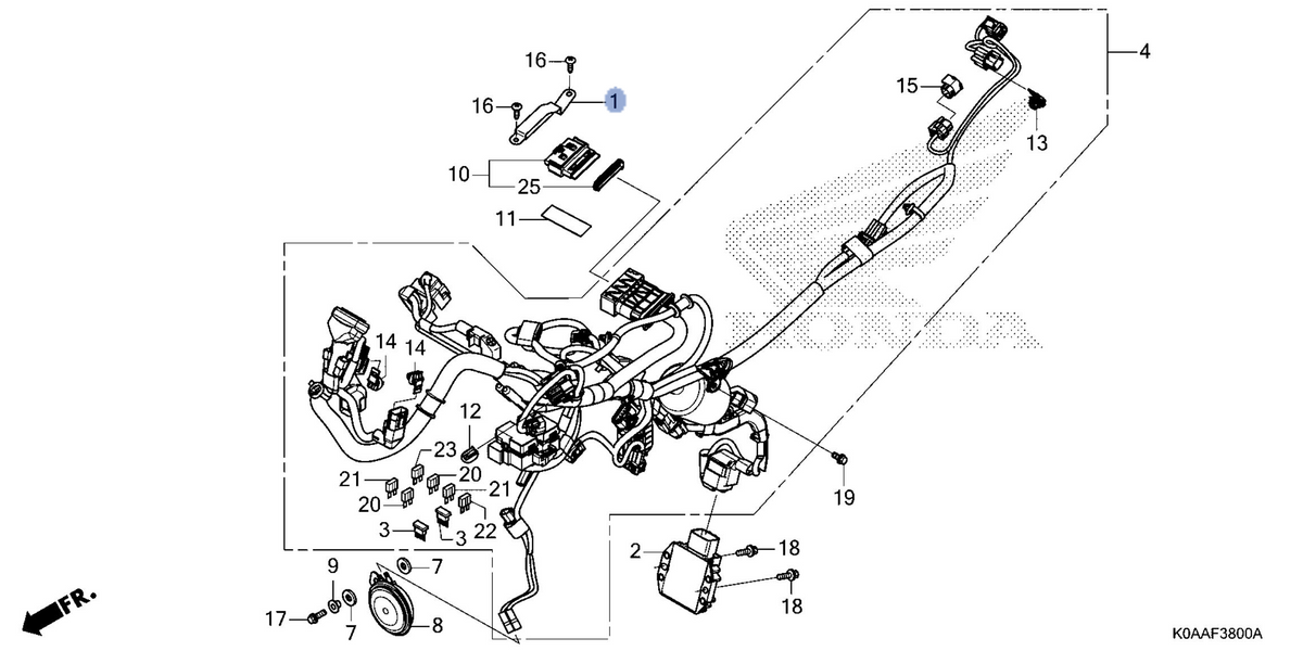 Honda OEM part 17239-K0A-TB0