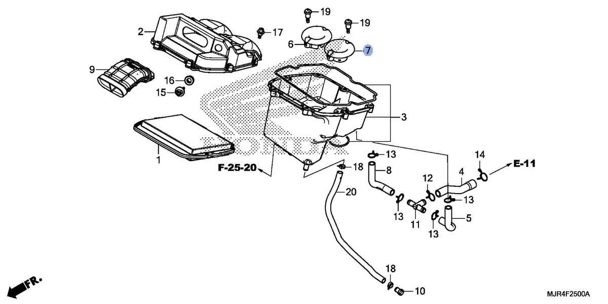 Honda OEM part 17239-MCA-013