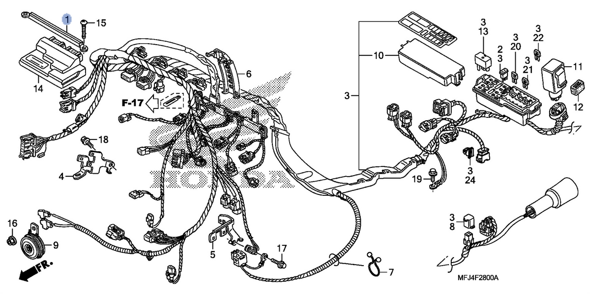 Honda OEM part 17239-MFJ-D00