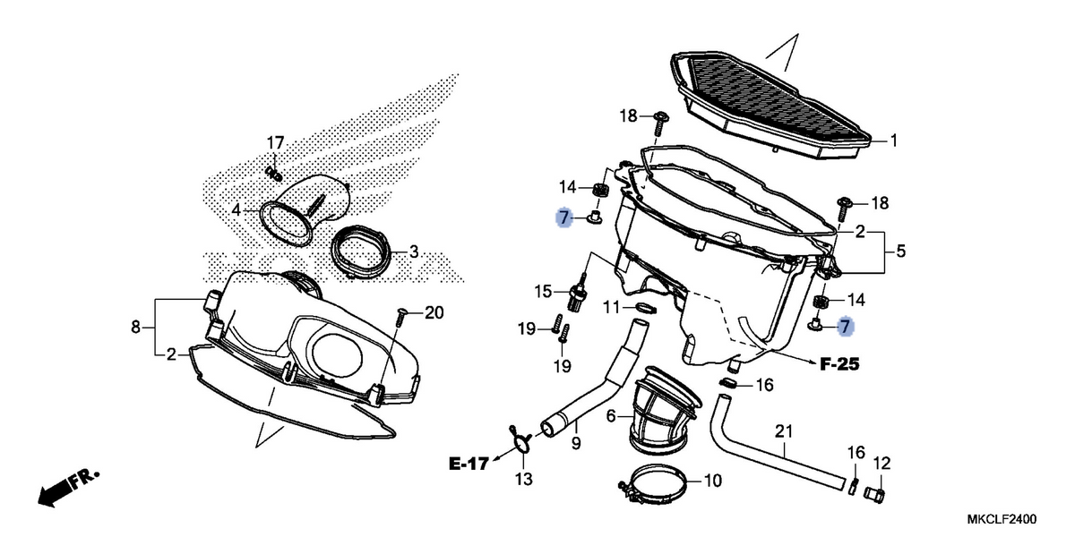 Honda OEM part 17239-MGS-D30