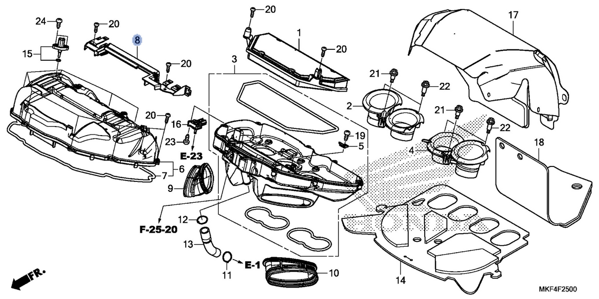 Honda OEM part 17239-MKF-D40