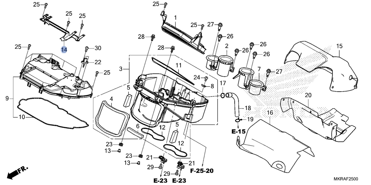 Honda OEM part 17239-MKR-D10