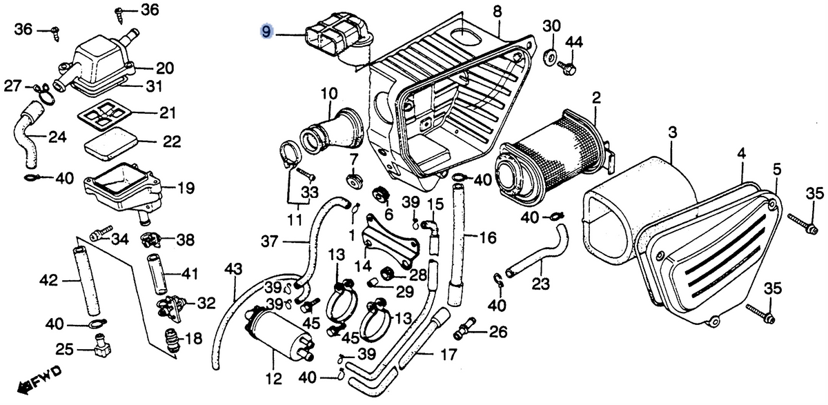 Honda OEM part 17240-KB4-000