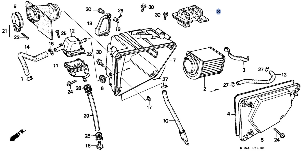 Honda OEM part 17240-KR3-000