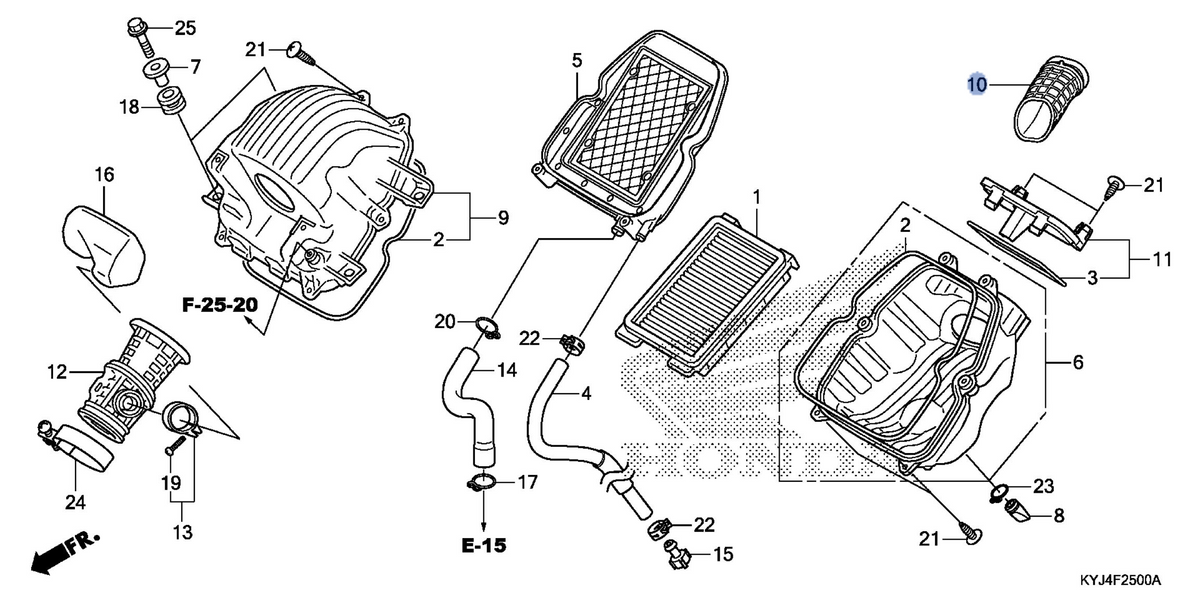 Honda OEM part 17240-KYJ-900