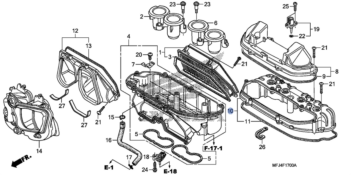 Honda OEM part 17240-MFJ-D00