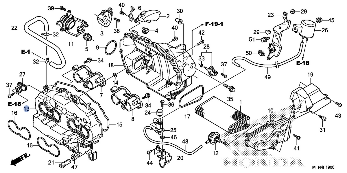 Honda OEM part 17240-MFN-D00