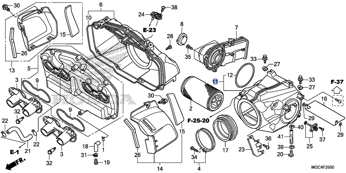 Honda OEM part 17240-MGC-000