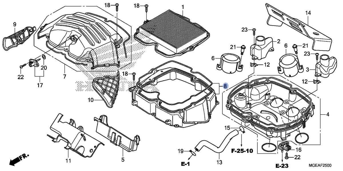 Honda OEM part 17240-MGE-000