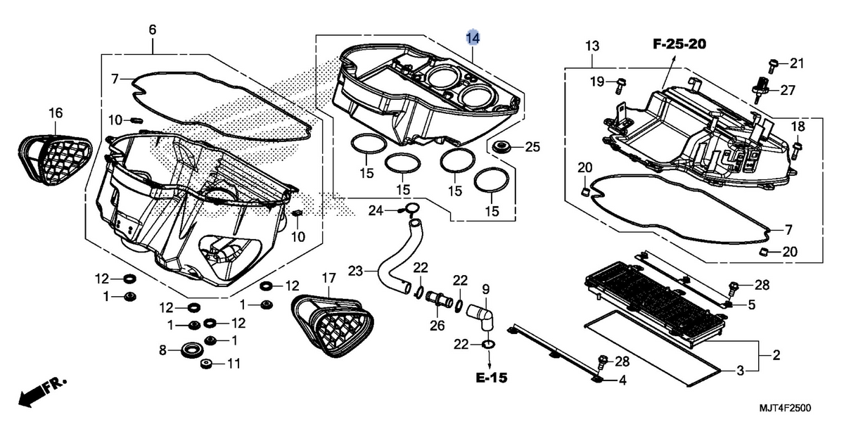 Honda OEM part 17240-MJT-E00