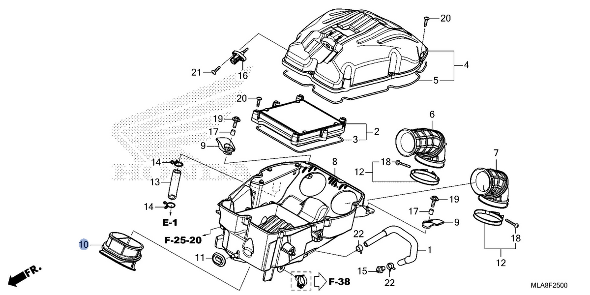 Honda OEM part 17240-MLA-A00