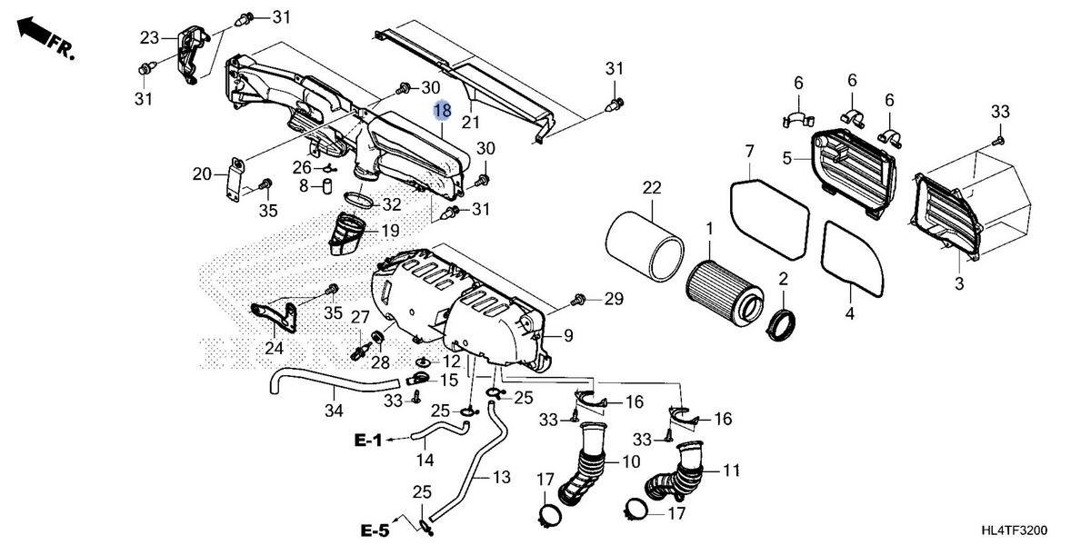 Honda OEM part 17241-HL4-B70