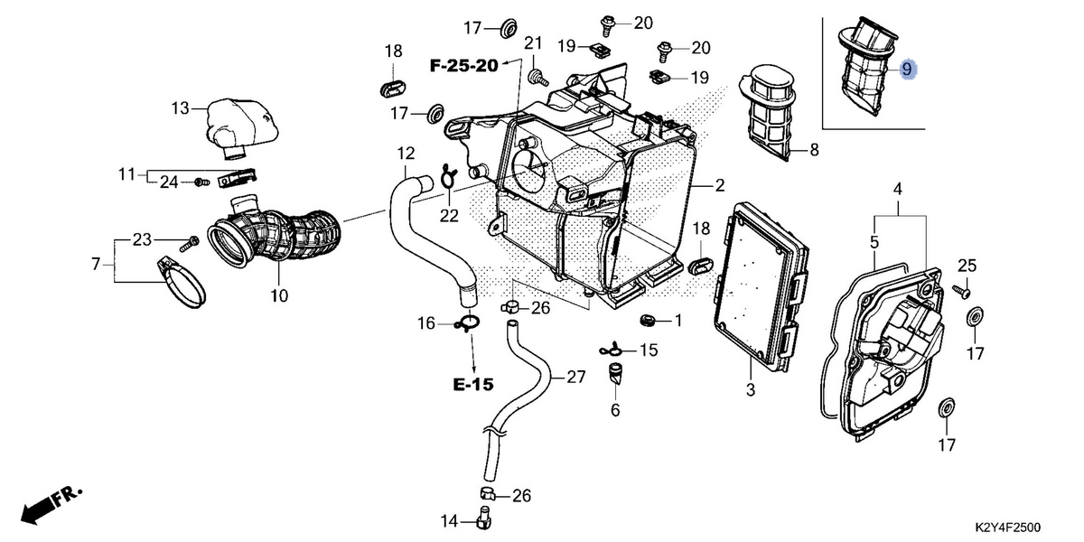 Honda OEM part 17241-K87-A00