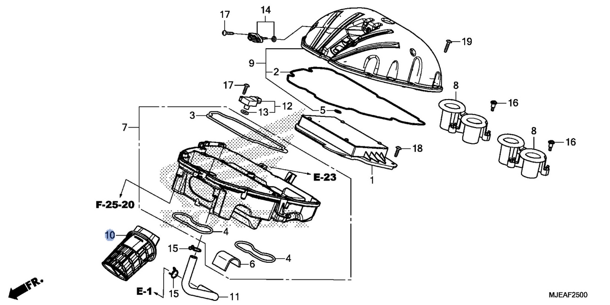 Honda OEM part 17241-MJE-D00