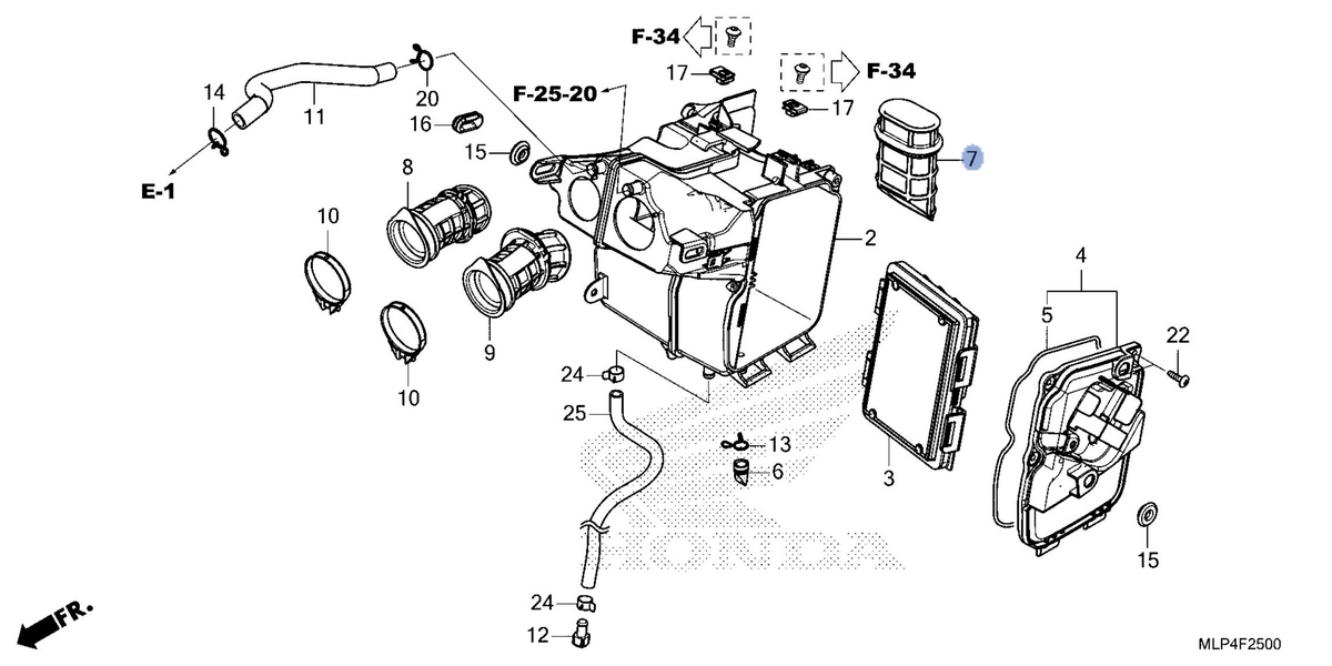 Honda OEM part 17241-MLP-AA0