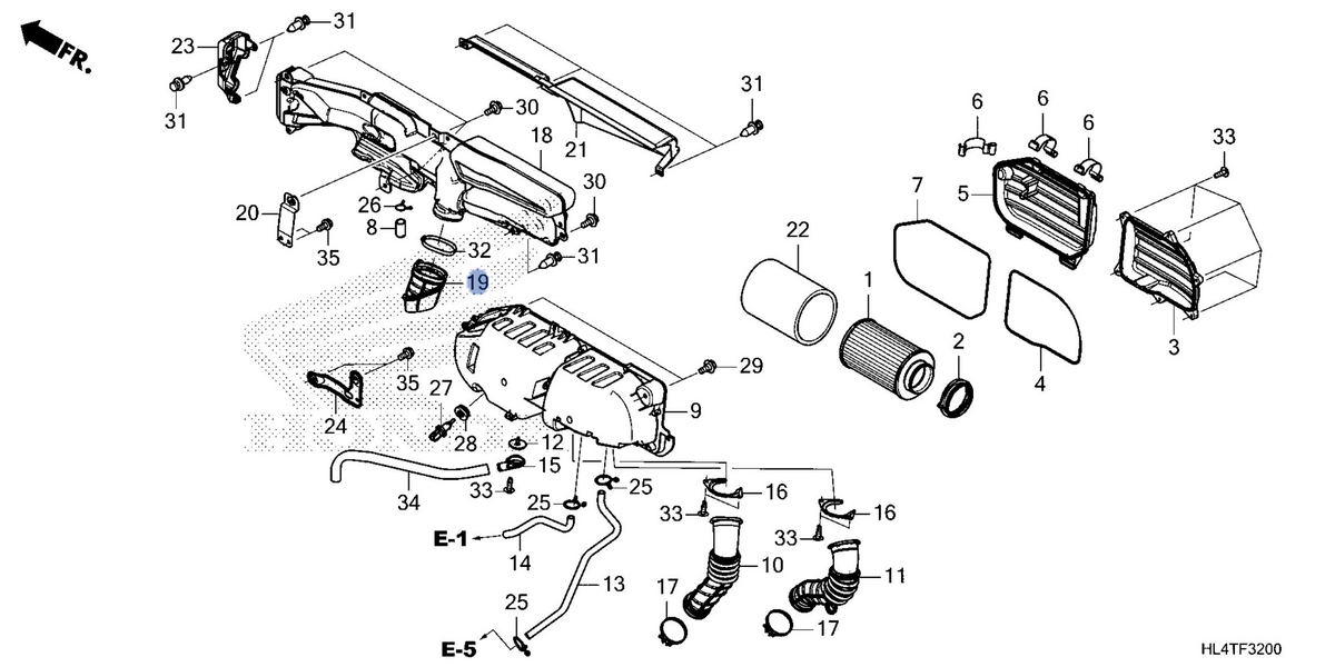 Honda OEM part 17242-HL4-B70