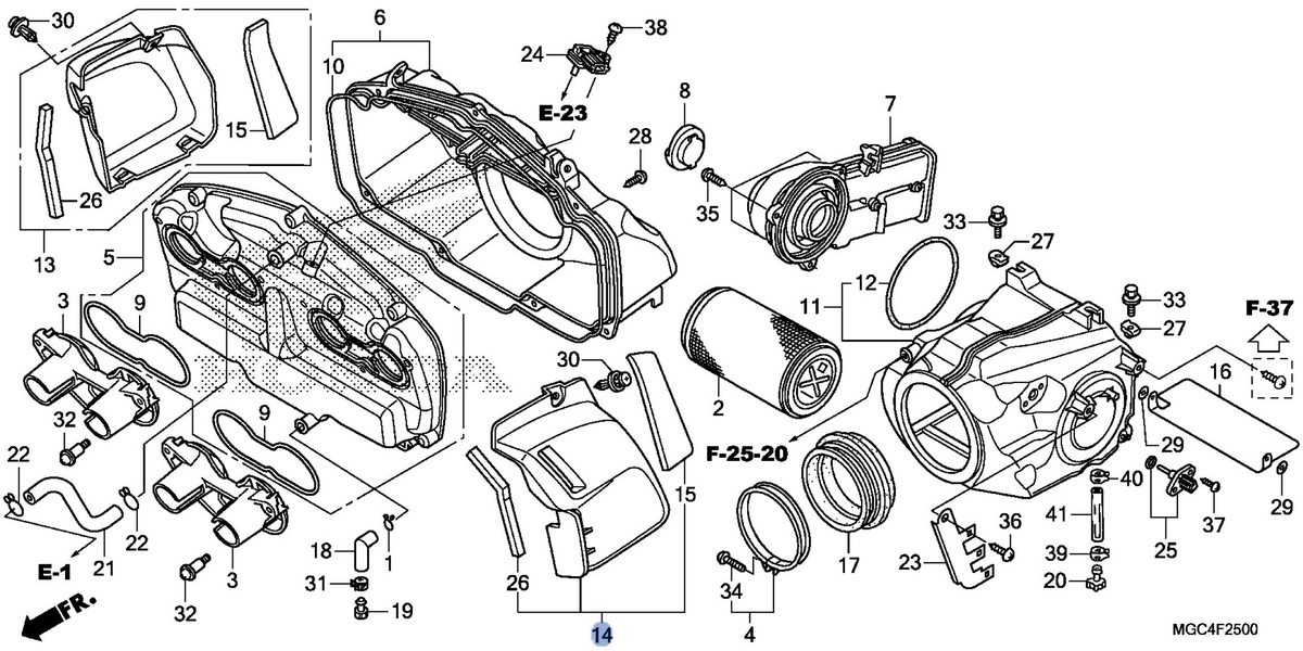 Honda OEM part 17242-MGC-000