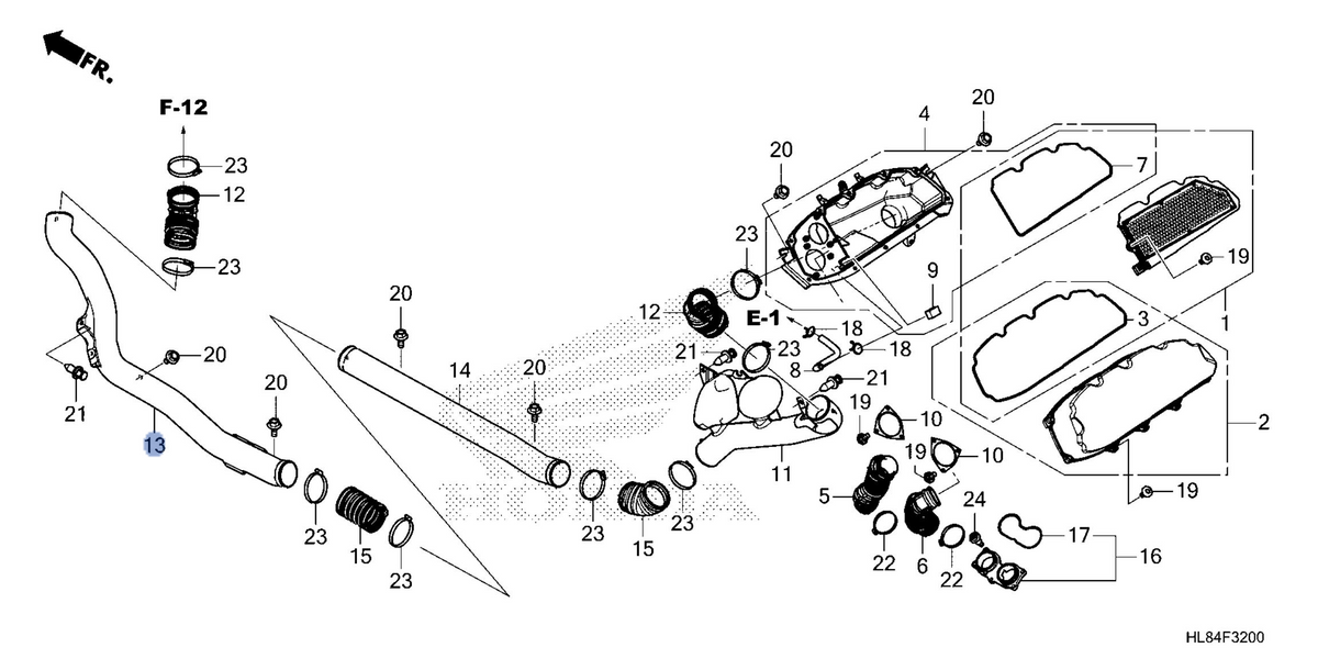 Honda OEM part 17243-HL8-A10
