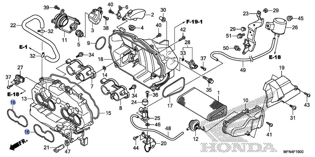 Honda OEM part 17243-MFA-D00
