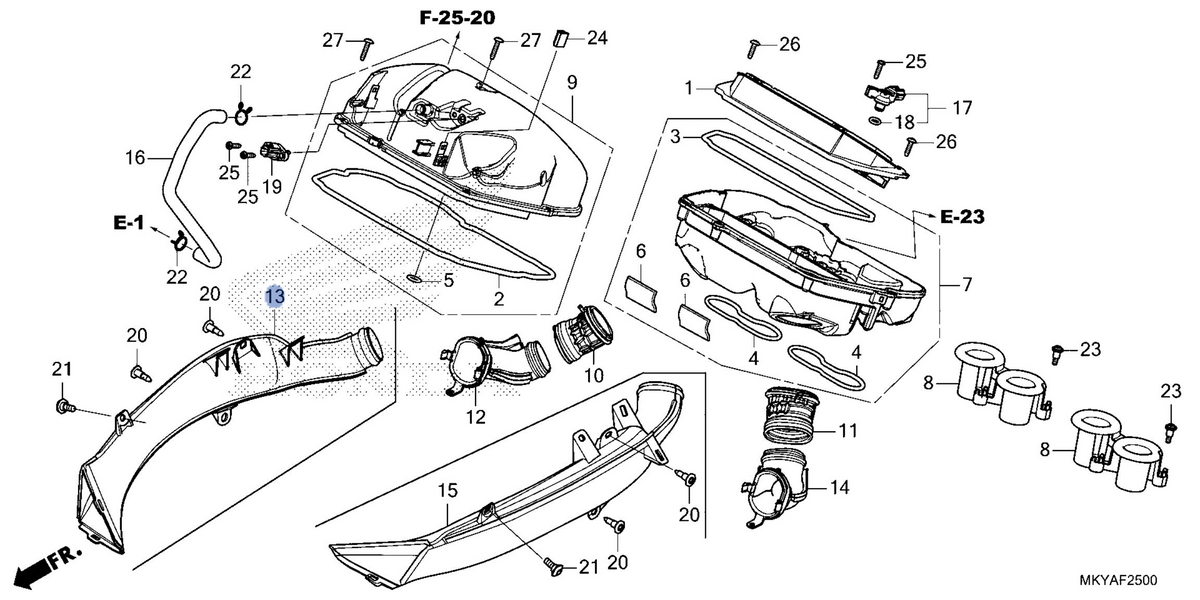 Honda OEM part 17243-MKY-E00