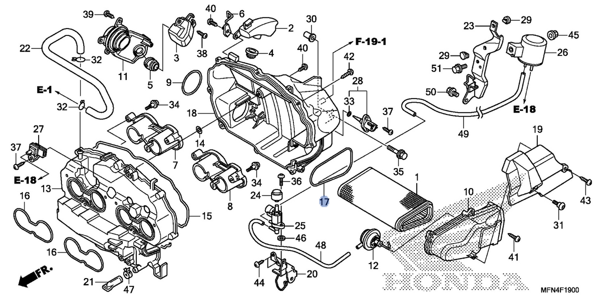 Honda OEM part 17244-MFA-D00