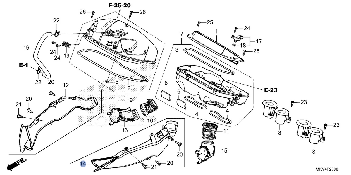 Honda OEM part 17244-MKN-D10