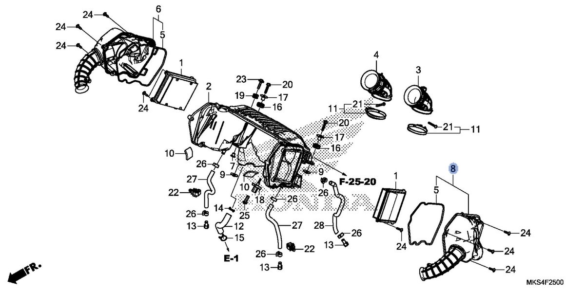 Honda OEM part 17244-MKS-E00