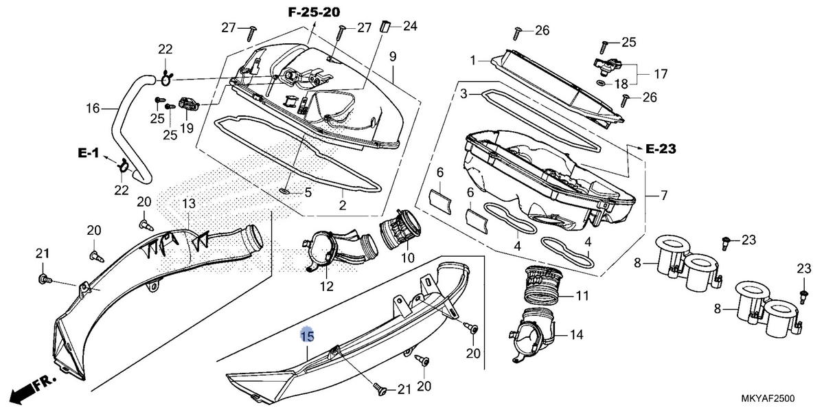 Honda OEM part 17244-MKY-E00