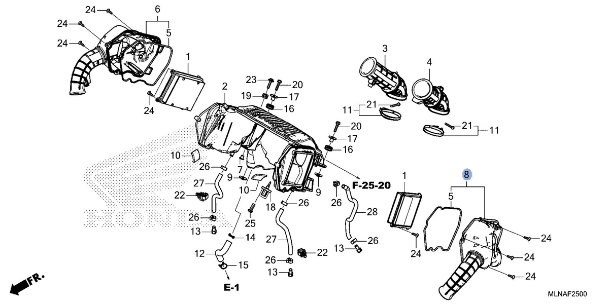 Honda OEM part 17244-MLN-E00