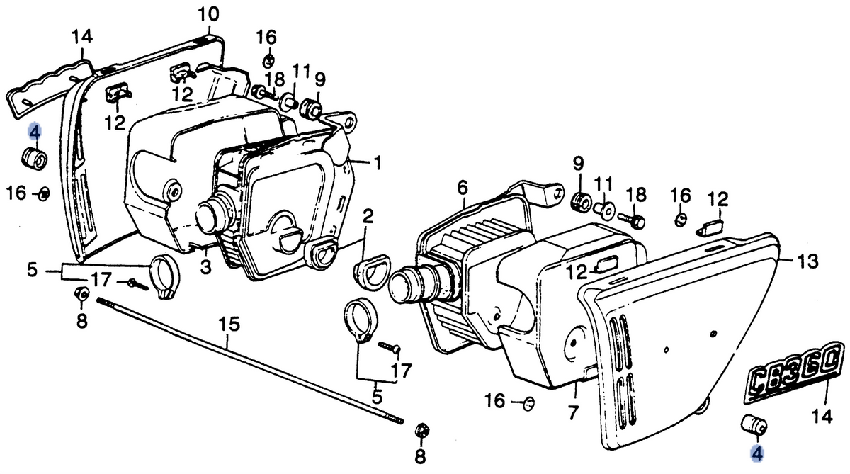 Honda OEM part 17245-369-000