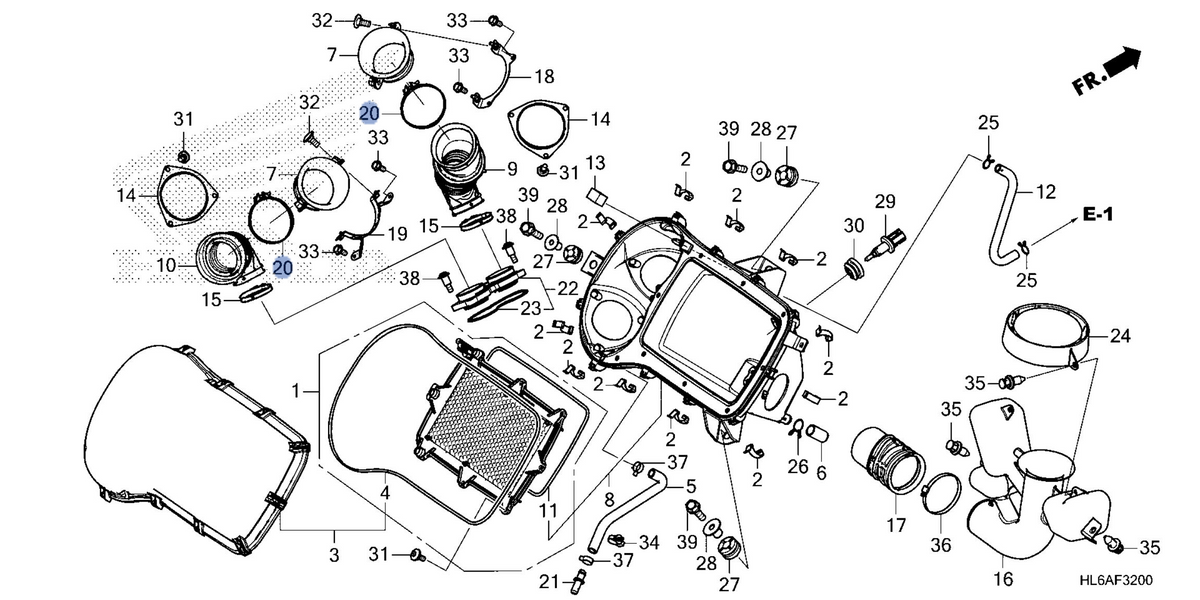 Honda OEM part 17245-HL6-A01