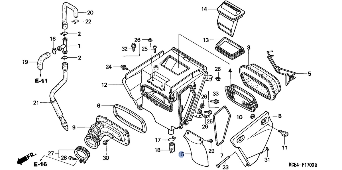 Honda OEM part 17245-KCZ-000