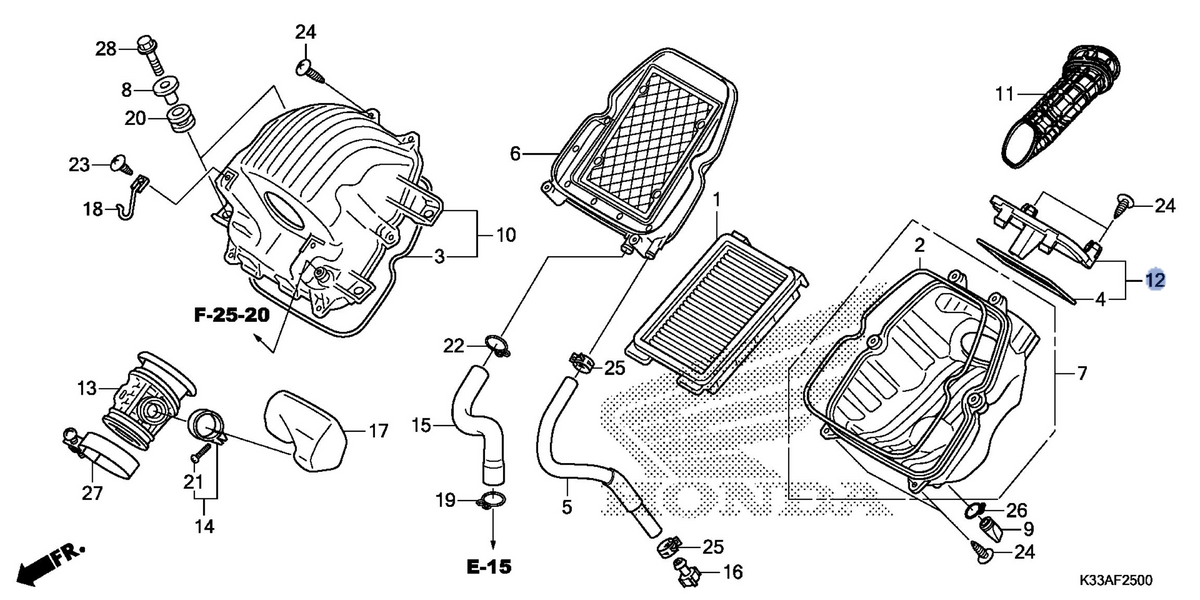 Honda OEM part 17245-KYJ-901