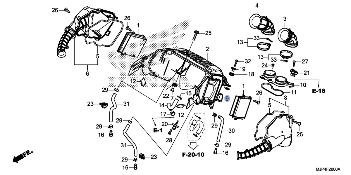 Honda OEM part 17245-MJP-G50