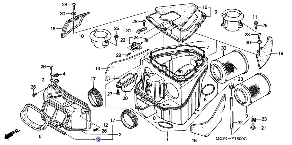 Honda OEM part 17246-MCF-300