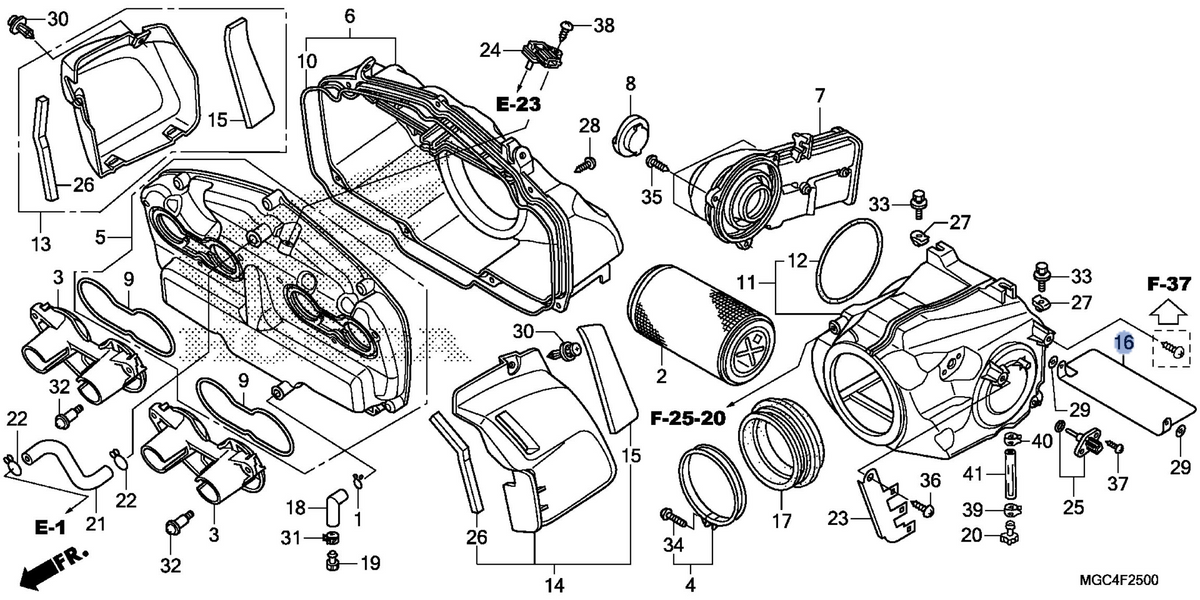Honda OEM part 17246-MGC-000