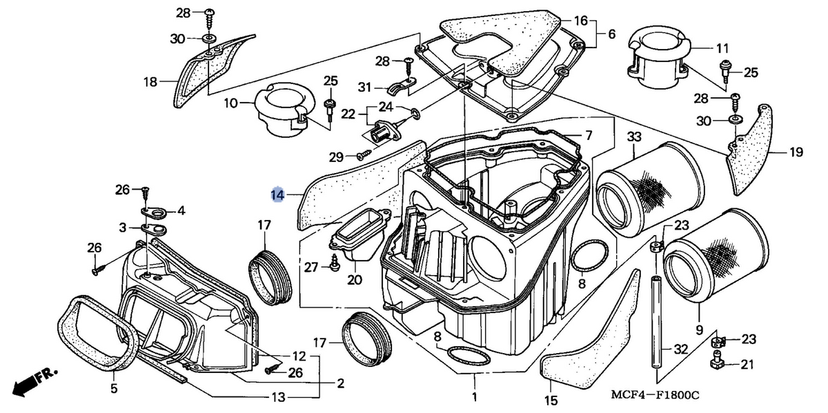 Honda OEM part 17247-MCF-000