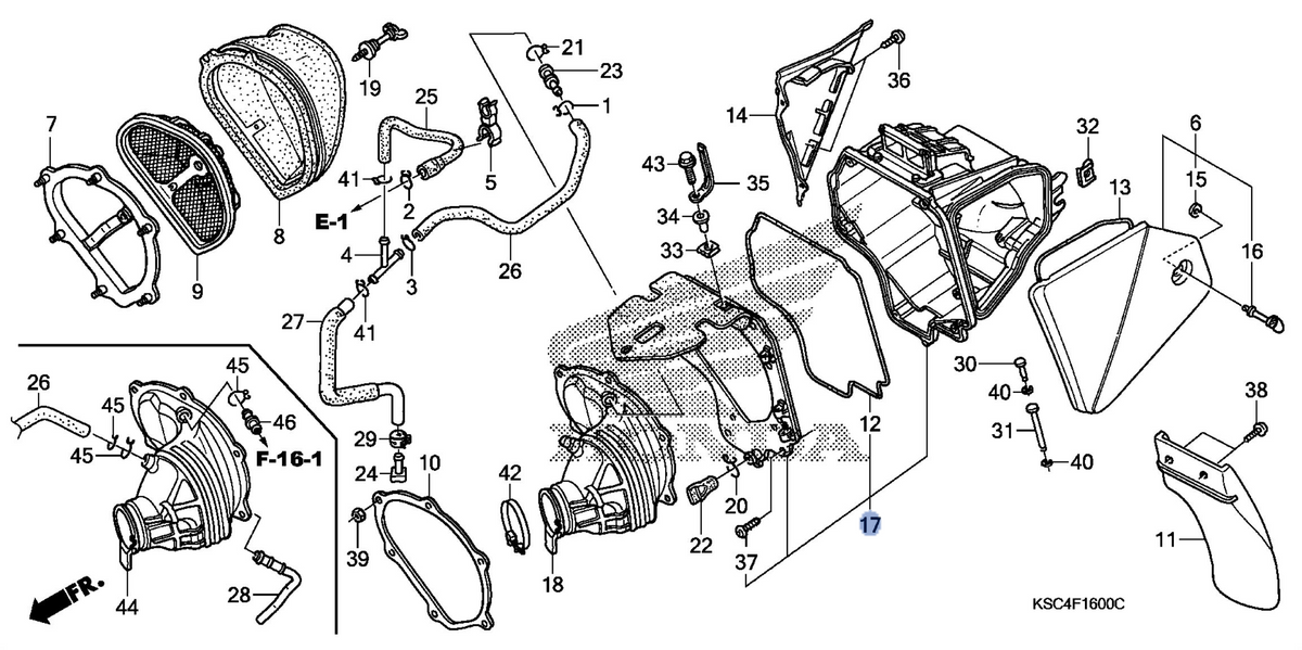 Honda OEM part 17250-KSC-010