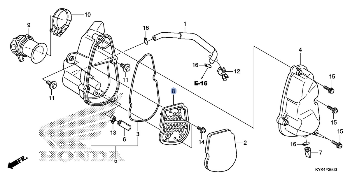 Honda OEM part 17250-KYK-910
