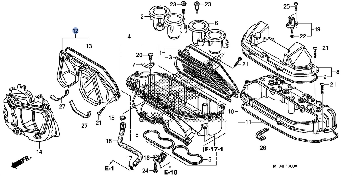 Honda OEM part 17250-MFJ-D00