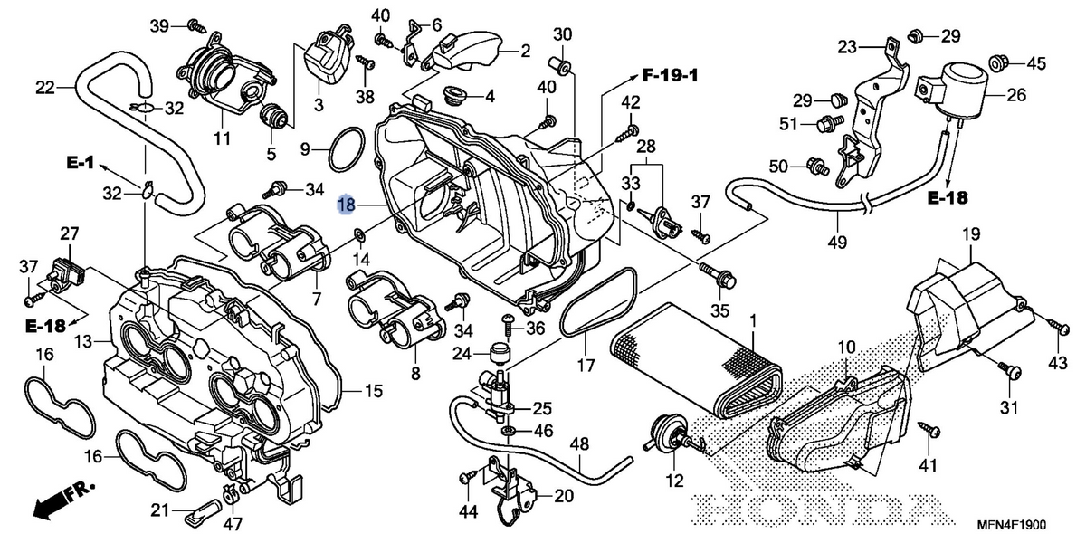 Honda OEM part 17250-MFN-D00