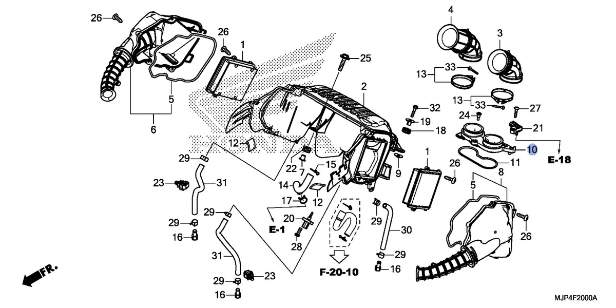 Honda OEM part 17250-MJP-G50