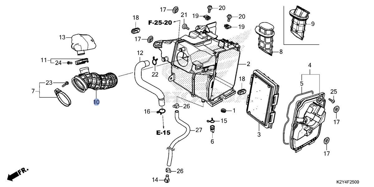 Honda OEM part 17251-K2Y-J00